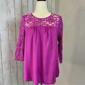 💜 Old Navy | Lace Yoke Blouse (Size M) 💜